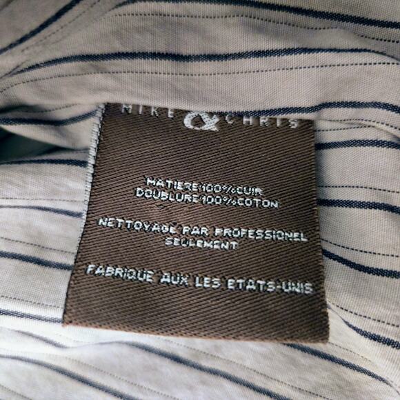 Mike & Chris Leather Jacket Women's Black Leather Bomber Jacket Small - Picture 5 of 16